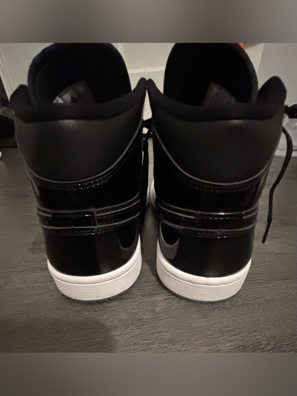 Jordan Black and Purple High-Top Sneakers - Picture 2 of 5